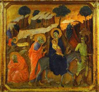 The Flight into Egypt. 1308-11 / Duccio di Buoninsegna