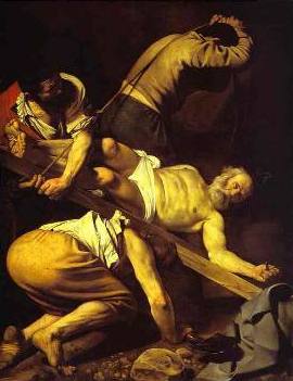 The Crucifixion of St. Peter. 1600-1601 / Caravaggio