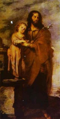 Joseph with Infant Christ. 1665-1666 / Bartolome Esteban Murillo