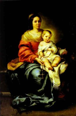 Madonna of the Rosary / Bartolome Esteban Murillo