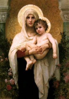 Madonna with Roses / William-Adolphe Bouguereau
